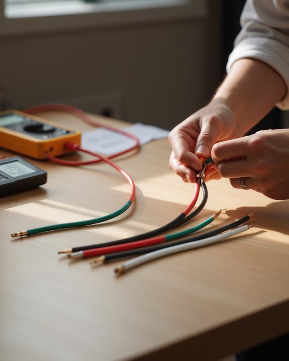 4 core cable color codes