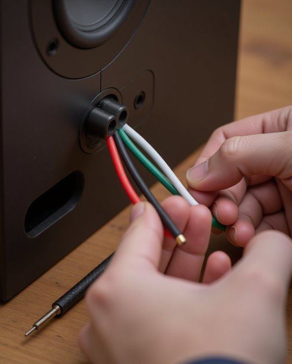 secure speaker cable polarity