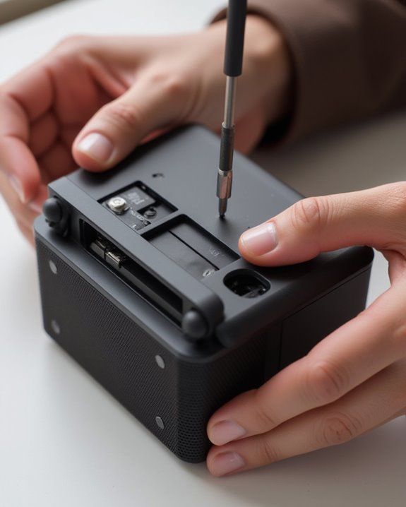 access internal battery safely