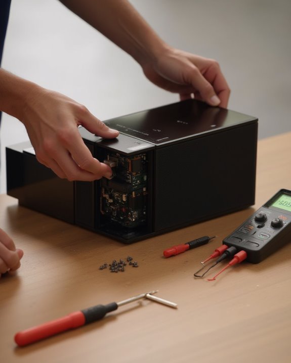 reassembling and testing sony speaker