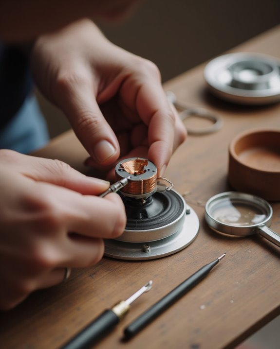 repairing damaged speaker components